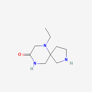 molecular formula C9H17N3O B8110333 6-Ethyl-2,6,9-triazaspiro[4.5]decan-8-one 