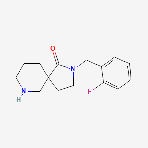 molecular formula C15H19FN2O B8110352 2-(2-Fluorobenzyl)-2,7-diazaspiro[4.5]decan-1-one 