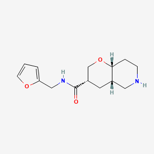 molecular formula C14H20N2O3 B8110367 (3S,4aS,8aR)-N-(furan-2-ylmethyl)octahydro-2H-pyrano[3,2-c]pyridine-3-carboxamide 