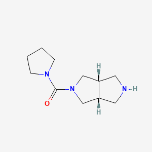 molecular formula C11H19N3O B8110374 ((3AR,6aS)-hexahydropyrrolo[3,4-c]pyrrol-2(1H)-yl)(pyrrolidin-1-yl)methanone 