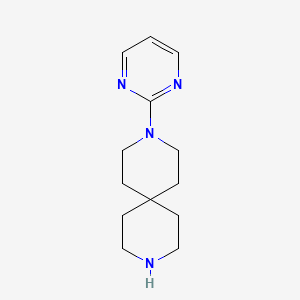 molecular formula C13H20N4 B8110385 3-(Pyrimidin-2-yl)-3,9-diazaspiro[5.5]undecane 