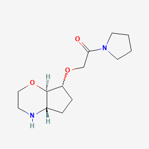 molecular formula C13H22N2O3 B8110406 2-(((4aS,7R,7aR)-octahydrocyclopenta[b][1,4]oxazin-7-yl)oxy)-1-(pyrrolidin-1-yl)ethanone 