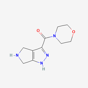 molecular formula C10H14N4O2 B8110435 Morpholino(1,4,5,6-tetrahydropyrrolo[3,4-c]pyrazol-3-yl)methanone 