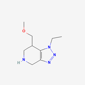 molecular formula C9H16N4O B8110436 1-Ethyl-7-(methoxymethyl)-4,5,6,7-tetrahydro-1H-[1,2,3]triazolo[4,5-c]pyridine 