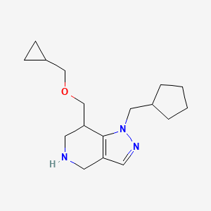 1-(Cyclopentylmethyl)-7-((cyclopropylmethoxy)methyl)-4,5,6,7-tetrahydro-1H-pyrazolo[4,3-c]pyridine