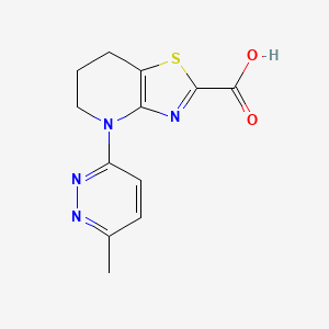 molecular formula C12H12N4O2S B8110556 4-(6-Methylpyridazin-3-yl)-4,5,6,7-tetrahydrothiazolo[4,5-b]pyridine-2-carboxylic acid 