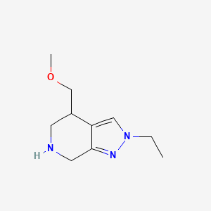 molecular formula C10H17N3O B8110567 2-Ethyl-4-(methoxymethyl)-4,5,6,7-tetrahydro-2H-pyrazolo[3,4-c]pyridine 