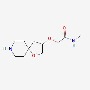 molecular formula C11H20N2O3 B8110602 2-(1-Oxa-8-azaspiro[4.5]decan-3-yloxy)-N-methylacetamide 