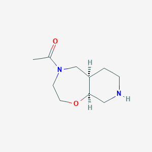 molecular formula C10H18N2O2 B8110603 Rel-1-((5Ar,9As)-Octahydropyrido[4,3-F][1,4]Oxazepin-4(5H)-Yl)Ethanone 