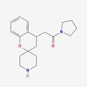 molecular formula C19H26N2O2 B8110609 1-(Pyrrolidin-1-yl)-2-(spiro[chroman-2,4'-piperidin]-4-yl)ethanone 
