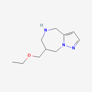 molecular formula C10H17N3O B8110611 7-(Ethoxymethyl)-5,6,7,8-Tetrahydro-4H-Pyrazolo[1,5-A][1,4]Diazepine 