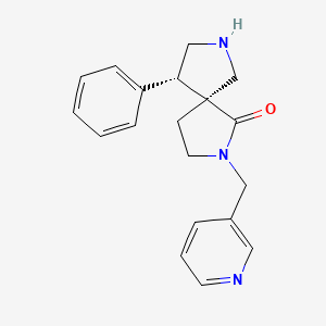 molecular formula C19H21N3O B8110627 (5S,9S)-9-Phenyl-2-(Pyridin-3-Ylmethyl)-2,7-Diazaspiro[4.4]Nonan-1-One 