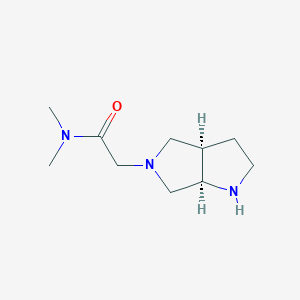 molecular formula C10H19N3O B8110629 2-(cis-Hexahydropyrrolo[3,4-b]pyrrol-5(1H)-yl)-N,N-dimethylacetamide 