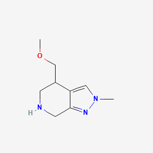 molecular formula C9H15N3O B8110646 4-(Methoxymethyl)-2-methyl-4,5,6,7-tetrahydro-2H-pyrazolo[3,4-c]pyridine 