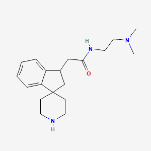 molecular formula C19H29N3O B8110660 2-(2,3-dihydrospiro[indene-1,4'-piperidin]-3-yl)-N-(2-(dimethylamino)ethyl)acetamide 