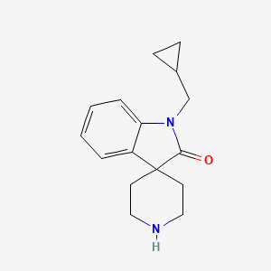 molecular formula C16H20N2O B8110674 1-(Cyclopropylmethyl)spiro[indoline-3,4'-piperidin]-2-one 