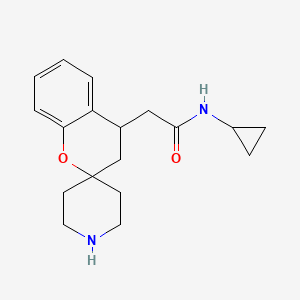 molecular formula C18H24N2O2 B8110675 N-Cyclopropyl-2-(spiro[chroman-2,4'-piperidin]-4-yl)acetamide 