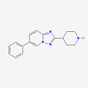 molecular formula C17H18N4 B8110698 6-Phenyl-2-(Piperidin-4-Yl)-[1,2,4]Triazolo[1,5-A]Pyridine 