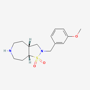 molecular formula C15H22N2O3S B8110708 Rel-(3Ar,8Ar)-2-(3-Methoxybenzyl)Octahydro-2H-Isothiazolo[4,5-D]Azepine 1,1-Dioxide 