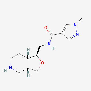 molecular formula C13H20N4O2 B8110716 Rel-1-Methyl-N-(((1S,3As,7As)-Octahydrofuro[3,4-C]Pyridin-1-Yl)Methyl)-1H-Pyrazole-4-Carboxamide 