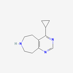 molecular formula C11H15N3 B8110753 4-Cyclopropyl-6,7,8,9-tetrahydro-5H-pyrimido[4,5-d]azepine 