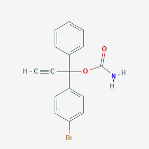 molecular formula C16H12BrNO2 B081108 1-(p-Bromophenyl)-1-phenyl-2-propyn-1-ol carbamate CAS No. 10473-74-2
