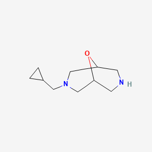 molecular formula C10H18N2O B8110804 3-(Cyclopropylmethyl)-9-oxa-3,7-diazabicyclo[3.3.1]nonane 