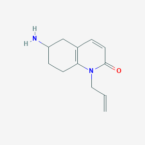 molecular formula C12H16N2O B8110812 1-Allyl-6-Amino-5,6,7,8-Tetrahydroquinolin-2(1H)-One 