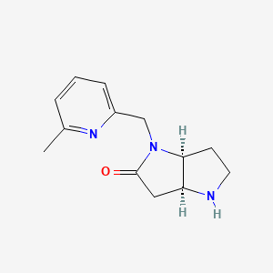 molecular formula C13H17N3O B8110837 rel-(3aS,6aS)-1-((6-methylpyridin-2-yl)methyl)hexahydropyrrolo[3,2-b]pyrrol-2(1H)-one 
