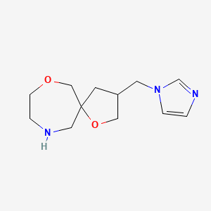 molecular formula C12H19N3O2 B8110843 3-((1H-Imidazol-1-yl)methyl)-1,7-dioxa-10-azaspiro[4.6]undecane 