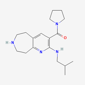 [2-(2-methylpropylamino)-6,7,8,9-tetrahydro-5H-pyrido[2,3-d]azepin-3-yl]-pyrrolidin-1-ylmethanone