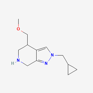 molecular formula C12H19N3O B8110849 2-(Cyclopropylmethyl)-4-(methoxymethyl)-4,5,6,7-tetrahydro-2H-pyrazolo[3,4-c]pyridine 