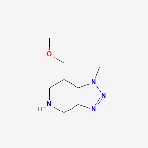 molecular formula C8H14N4O B8110865 7-(Methoxymethyl)-1-methyl-4,5,6,7-tetrahydro-1H-[1,2,3]triazolo[4,5-c]pyridine 