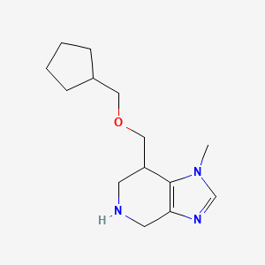 molecular formula C14H23N3O B8110866 7-((Cyclopentylmethoxy)methyl)-1-methyl-4,5,6,7-tetrahydro-1H-imidazo[4,5-c]pyridine 