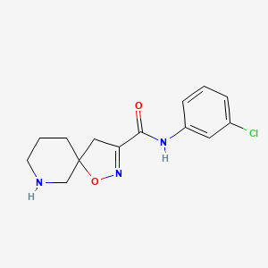 molecular formula C14H16ClN3O2 B8110890 N-(3-Chlorophenyl)-1-oxa-2,7-diazaspiro[4.5]dec-2-ene-3-carboxamide 