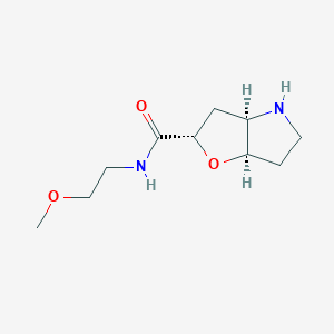 molecular formula C10H18N2O3 B8110903 (2S,3aR,6aR)-N-(2-methoxyethyl)hexahydro-2H-furo[3,2-b]pyrrole-2-carboxamide 