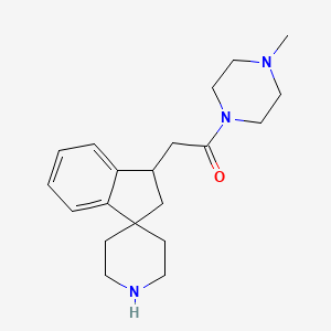 molecular formula C20H29N3O B8110904 2-(2,3-Dihydrospiro[indene-1,4'-piperidin]-3-yl)-1-(4-methylpiperazin-1-yl)ethanone 