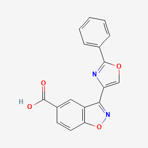 molecular formula C17H10N2O4 B8110990 3-(2-Phenyloxazol-4-yl)benzo[d]isoxazole-5-carboxylic acid 