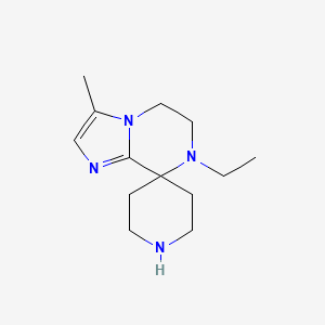 molecular formula C13H22N4 B8111001 7-Ethyl-3-methyl-6,7-dihydro-5H-spiro[imidazo[1,2-a]pyrazine-8,4'-piperidine] 