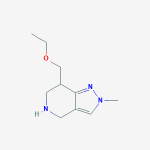 molecular formula C10H17N3O B8111043 7-(Ethoxymethyl)-2-methyl-4,5,6,7-tetrahydro-2H-pyrazolo[4,3-c]pyridine 