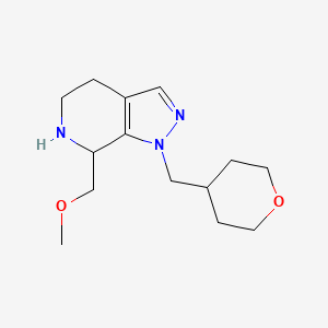 molecular formula C14H23N3O2 B8111046 7-(Methoxymethyl)-1-((tetrahydro-2H-pyran-4-yl)methyl)-4,5,6,7-tetrahydro-1H-pyrazolo[3,4-c]pyridine 
