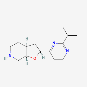 molecular formula C14H21N3O B8111073 Rel-(2S,3As,7As)-2-(2-Isopropylpyrimidin-4-Yl)Octahydrofuro[2,3-C]Pyridine 
