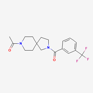 molecular formula C18H21F3N2O2 B8111088 1-(2-(3-(Trifluoromethyl)benzoyl)-2,8-diazaspiro[4.5]decan-8-yl)ethanone 