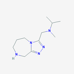 molecular formula C11H21N5 B8111100 N-Methyl-N-((6,7,8,9-Tetrahydro-5H-[1,2,4]Triazolo[4,3-A][1,4]Diazepin-3-Yl)Methyl)Propan-2-Amine 