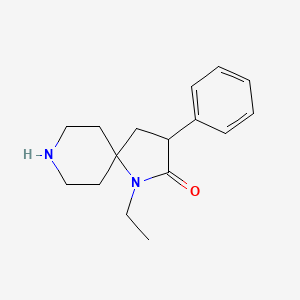 molecular formula C16H22N2O B8111101 1-Ethyl-3-phenyl-1,8-diazaspiro[4.5]decan-2-one 