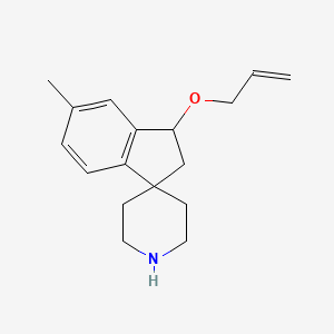 molecular formula C17H23NO B8111133 3-(Allyloxy)-5-methyl-2,3-dihydrospiro[indene-1,4'-piperidine] 