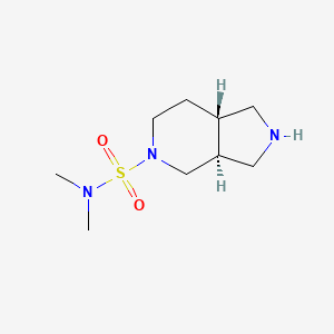 molecular formula C9H19N3O2S B8111140 (3aS,7aS)-N,N-dimethyl-1,2,3,3a,4,6,7,7a-octahydropyrrolo[3,4-c]pyridine-5-sulfonamide 