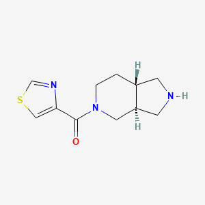 molecular formula C11H15N3OS B8111149 [(3aS,7aS)-1,2,3,3a,4,6,7,7a-octahydropyrrolo[3,4-c]pyridin-5-yl]-(1,3-thiazol-4-yl)methanone 