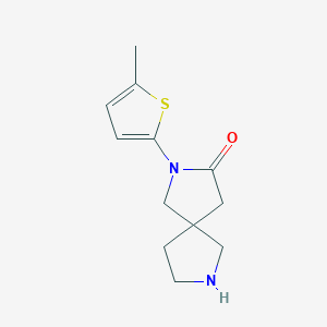 molecular formula C12H16N2OS B8111160 2-(5-Methylthiophen-2-Yl)-2,7-Diazaspiro[4.4]Nonan-3-One 