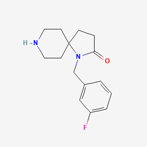 molecular formula C15H19FN2O B8111168 1-(3-Fluorobenzyl)-1,8-diazaspiro[4.5]decan-2-one 